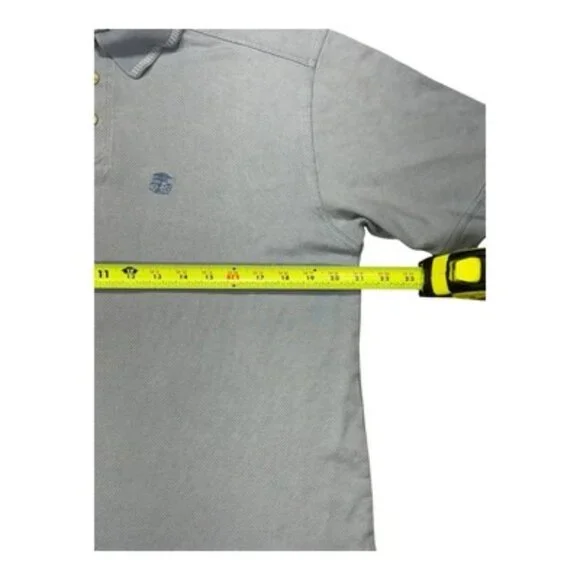 Tommy Bahama Polo Shirt Men M Silk Cotton Blue TB Logo Golf Resort Tee Classic - Picture 12 of 15